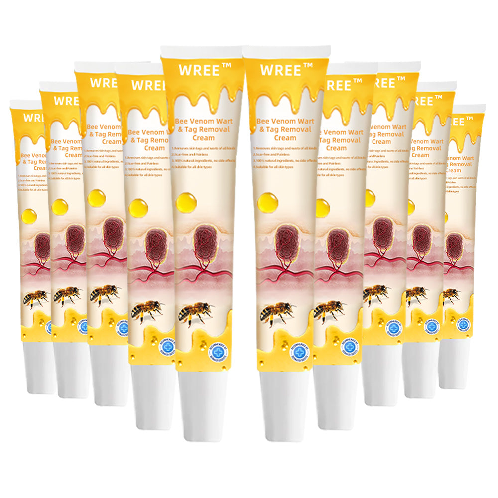 WREE™ Bienengift Warze & Tag Entfernung Creme(👨⚕Für alle Hauttypen geeignet)🐝(🔥Aktion am letzten Tag 60% Rabatt)🌺