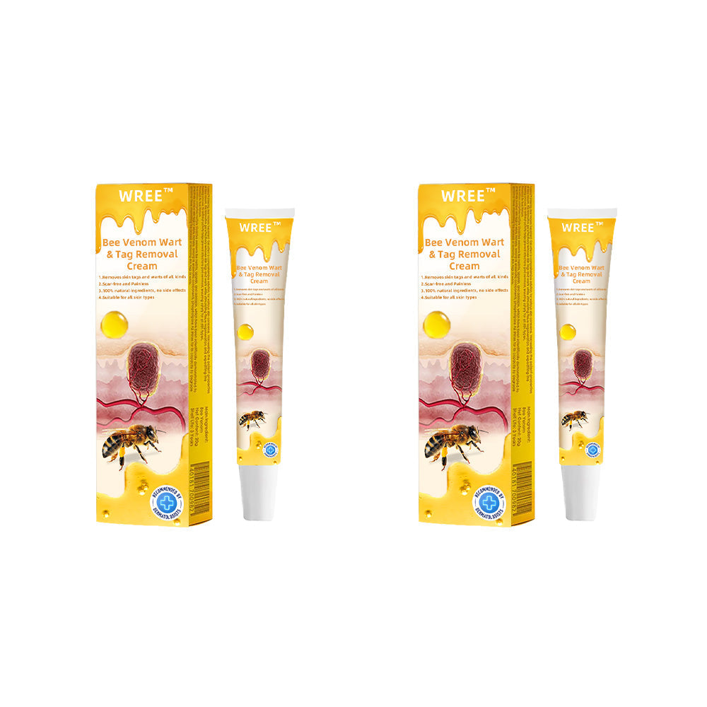 WREE™ Bienengift Warze & Tag Entfernung Creme(👨⚕Für alle Hauttypen geeignet)🐝(🔥Aktion am letzten Tag 60% Rabatt)🌺