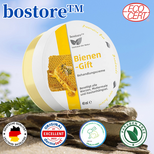 Bostore™ Bienengift-Therapie-Creme, zur Behandlung von Ekzemen, Akne, Altersflecken, Krampfadern, Hautrissen, Pilzinfektionen und Warzen sowie anderen Hautproblemen.👨⚕️