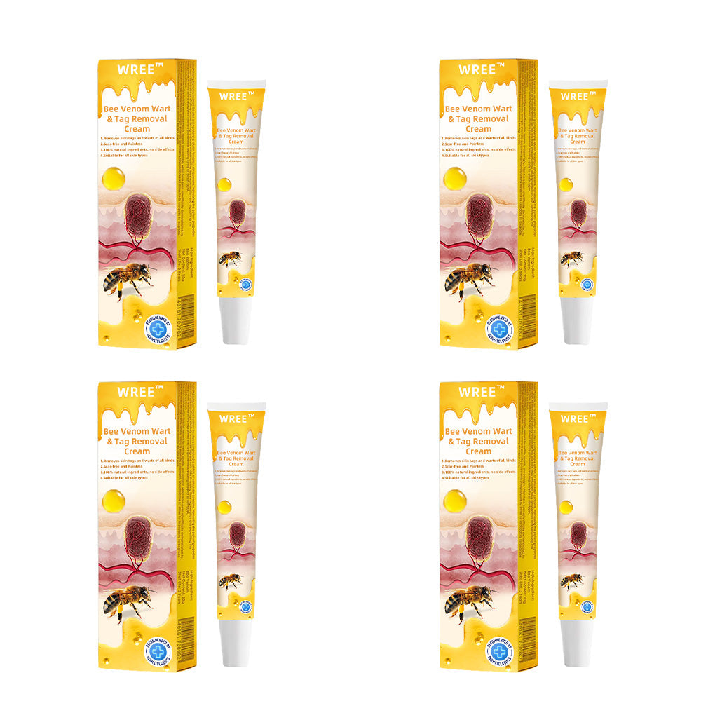 WREE™ Bienengift Warze & Tag Entfernung Creme(👨⚕Für alle Hauttypen geeignet)🐝(🔥Aktion am letzten Tag 60% Rabatt)🌺