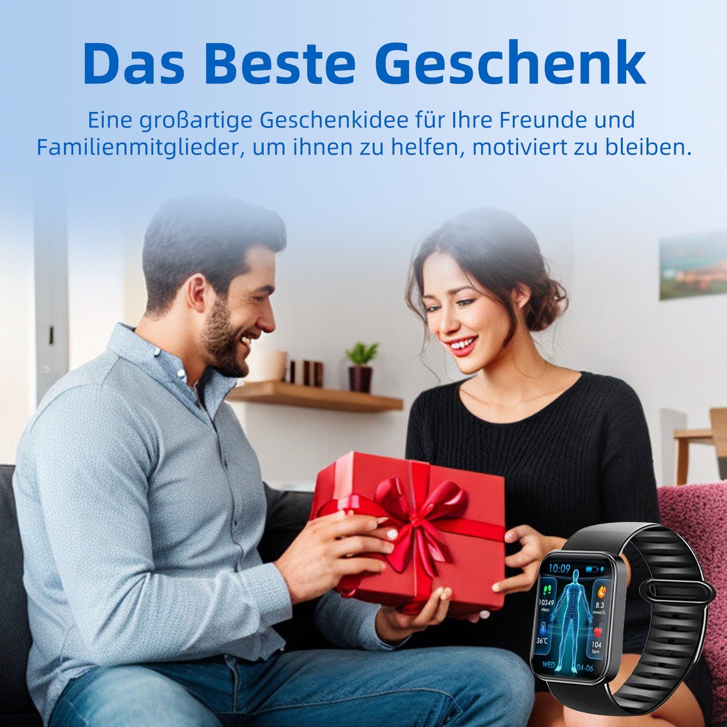 CZTICLE® Hochfrequenz-Ultraschall-Multifunktions-Smartwatch (Speziell entwickelt zur Fettverbrennung, Blutzuckerregulierung, lymphatischen Entgiftung, Reduzierung von Ödemen und Nervenentspannung)