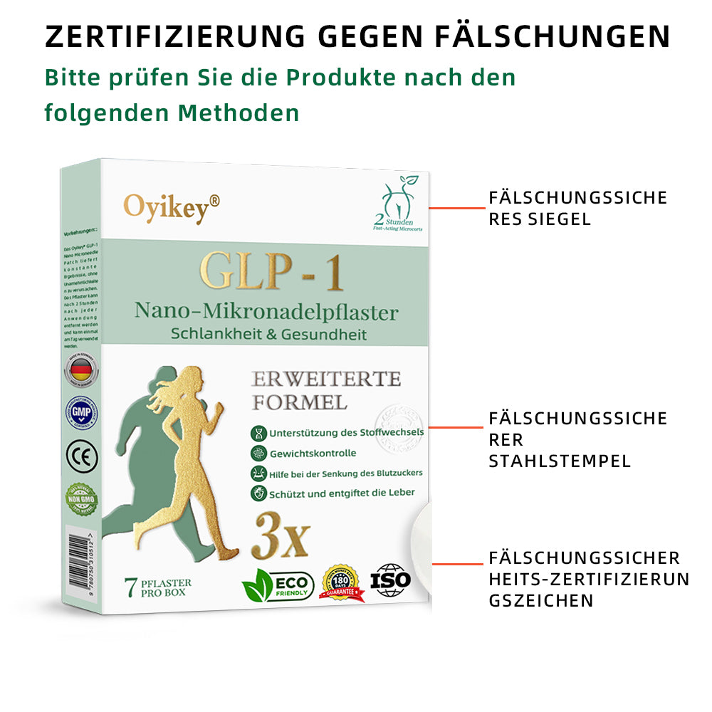 【Letzter Tag Angebot 🎊 70 % RABATT】 Oyikey® GLP-1 Nano-Mikronadelpflaster Schlankheit- & Gesundheit 🌱  (Schmerzfrei, 24/7 Wirkstofffreisetzung | Schneller Gewichtsverlust von 9 kg | Blutzuckersenkung um 90 %)🏆